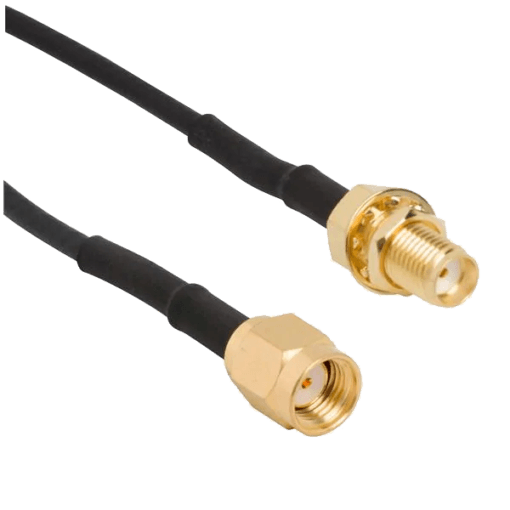 SMA Female to RP SMA Male LMR 100 coaxial cable assembly